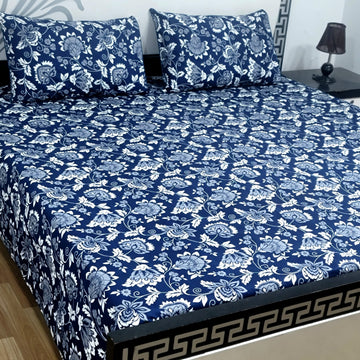 Sherwaan | 3D Crystal cotton single Bed Bedsheets